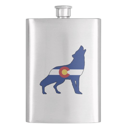Colorado Flag Wolf Flacon (Voorkant)