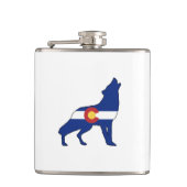 Colorado Flag Wolf Heupfles (Voorkant)