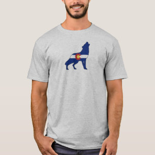 Colorado Flag Wolf T-shirt