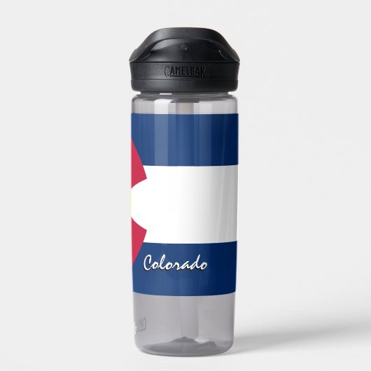 Colorado-fles, patriottische Colorado-vlag Waterfles (Achterkant)