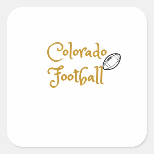Colorado football vierkante sticker (Voorkant)
