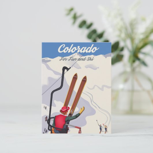 Colorado for Fun and Ski Briefkaart (Staand voorkant)