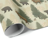 Colorado Forest Beren Elk Rabbits Natuur Pattern Cadeaupapier (Rol Hoek)