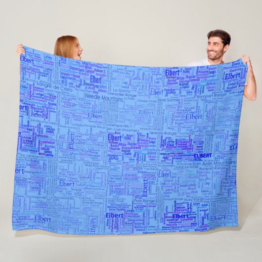 Colorado Fourteeners Fleece Deken (In situ)