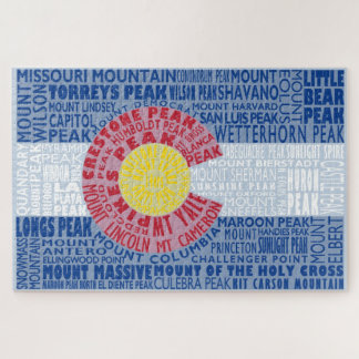 Colorado Fourteeners State Flag 14 ers Puzzle Legpuzzel
