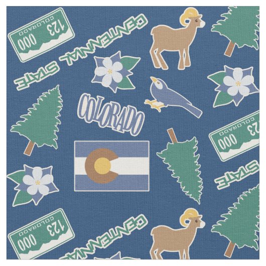 Colorado Fun Pattern Stof (Close Up)