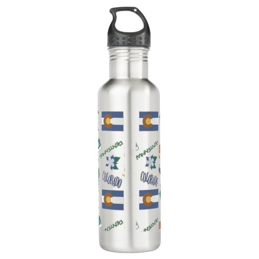 Colorado Fun Pattern Waterfles (Achterkant)