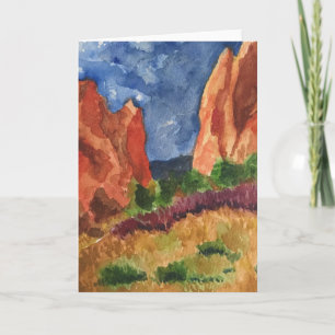 Colorado Garden of the Gods Aquarelkaart Kaart