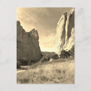 Colorado Garden of the Gods Rode Kliffen Sepia Briefkaart