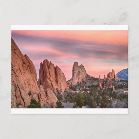 Colorado Garden of the Gods Sunset View Briefkaart (Voorkant)