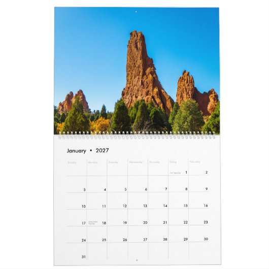 Colorado Garden van de Gods 2021-kalender Kalender (Jan 2027)