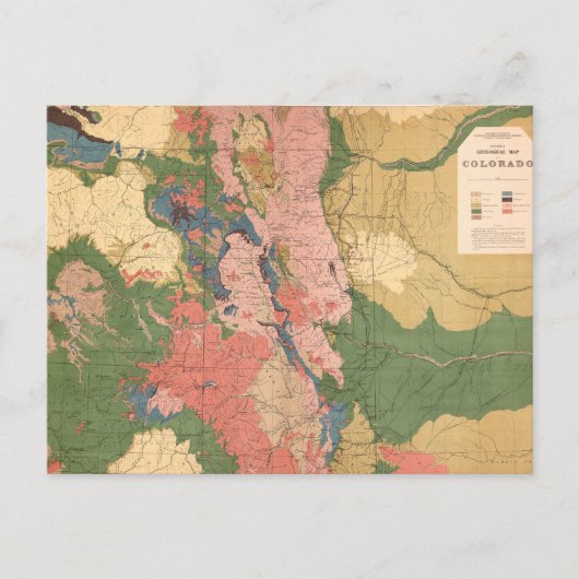 Colorado Geological Map Briefkaart (Voorkant)