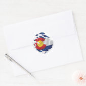 Colorado gescheurde vlag ronde sticker (Envelop)