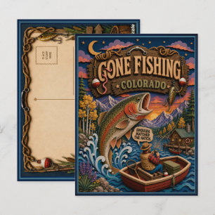 Colorado Gone Fishing Greenback Cutthroat Forel Briefkaart