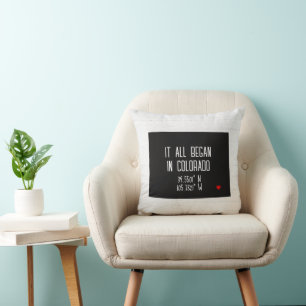 Colorado GPS-coördinaten met hart Kussen