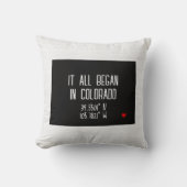 Colorado GPS-coördinaten met hart Kussen (Voorkant)