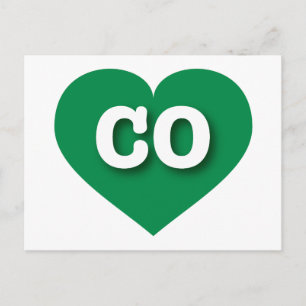 Colorado Green Heart - Ik hou van CO Briefkaart