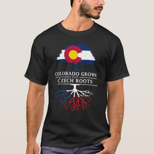 Colorado Grown with Czech RootsTsjechië T-shirt (Voorkant)