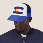 Colorado Heart Flag Trucker Hat Trucker Pet (In situ)