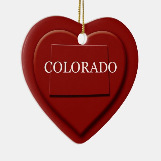Colorado Heart Map kerstversiering Keramisch Ornament (Rechts)