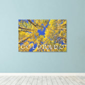 Colorado herfst | Espenbos in de herfst Canvas Afdruk (Insitu (Houten vloer))