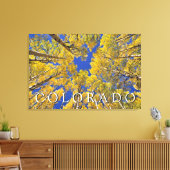 Colorado herfst | Espenbos in de herfst Canvas Afdruk (Insitu (Woonkamer))