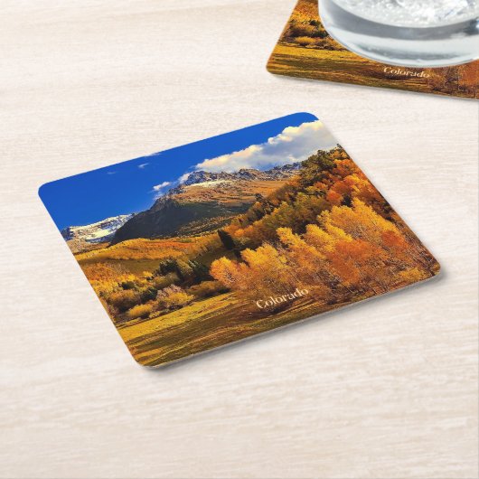 Colorado herfst kartonnen onderzetters (Schuin)