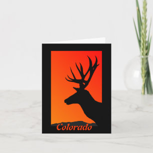 Colorado Hert Silhouet Notitiekaart