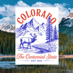 Colorado, het Centennial State East. 1876 Reizen Briefkaart