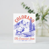 Colorado, het Centennial State East. 1876 Reizen Briefkaart (Staand voorkant)