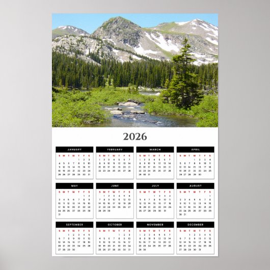 Colorado High Country Splendor 2026 Calendar Poster (Voorkant)