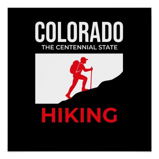Colorado Hiking – The Centennial State USA Perfect Poster (Voorkant)