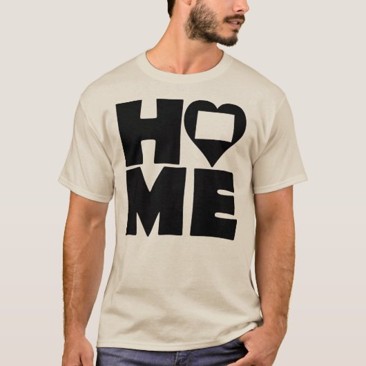 Colorado Home Heart State Tees T-Shirt (Voorkant)