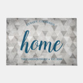 Colorado Home State Personalized Gray Triangles Deurmat (Voorkant)
