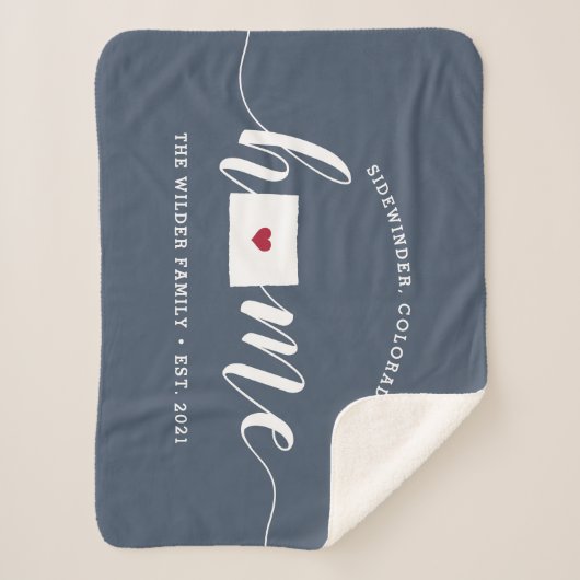 Colorado Home State Personalized Sherpa Deken (Voorkant)