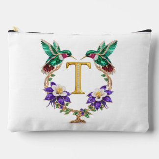 Colorado Hummingbird & Columbine Letter T Wedding  Etui
