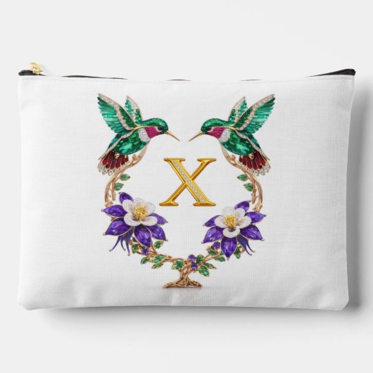 Colorado Hummingbird & Columbine Letter X Wedding  Etui (Voorkant)