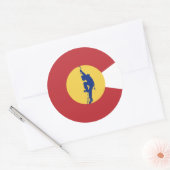 Colorado Ice Climming Ronde Sticker (Envelop)