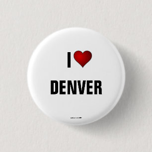 COLORADO: Ik hou van Denver pinback-knop Ronde Button 3,2 Cm
