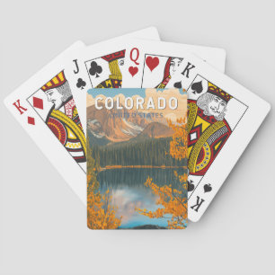 Colorado Illustratie Reis Kunst Vintage Pokerkaarten