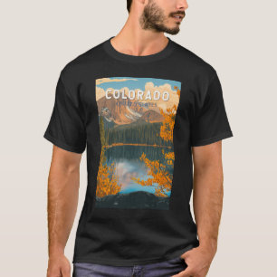 Colorado Illustratie Reis Kunst Vintage T-shirt
