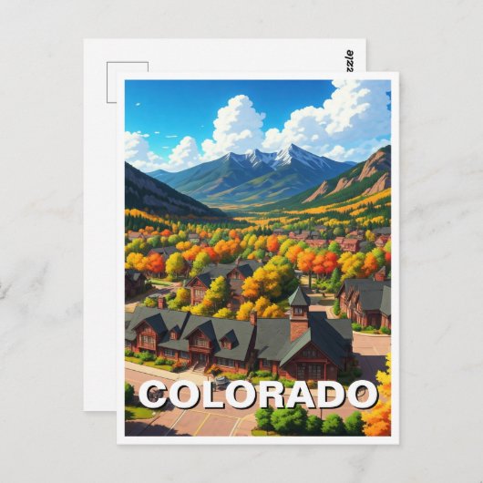 Colorado in de herfst briefkaart (Voorkant / Achterkant)