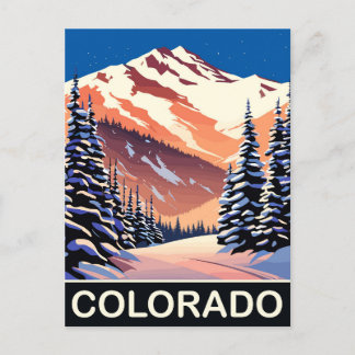 Colorado in de sneeuw, vintage reis briefkaart