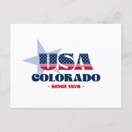 Colorado in rood, wit en blauw Briefkaart