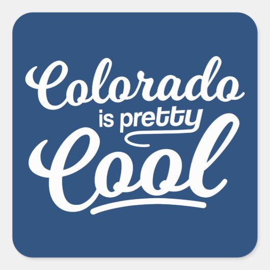 Colorado is kool vierkante sticker (Voorkant)