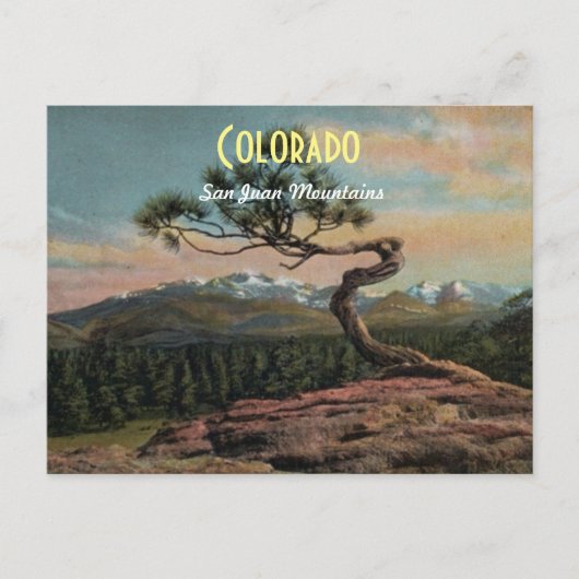 Colorado-kaart Briefkaart (Voorkant)