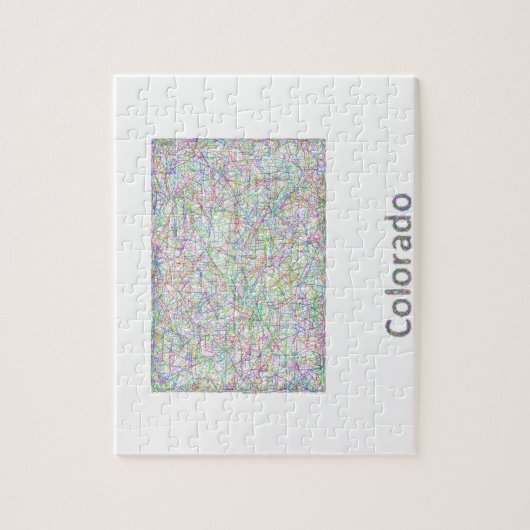 Colorado-kaart Legpuzzel (Verticaal)