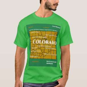 Colorado kaart ontwerp T-Shirt
