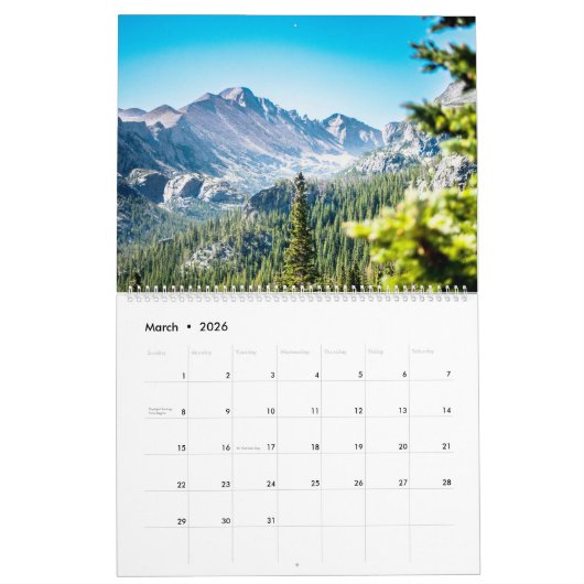 Colorado Kalender (Mar 2026)
