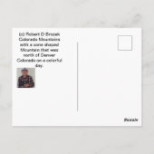 Colorado Kegelvormige Bergen Briefkaart (Achterkant)